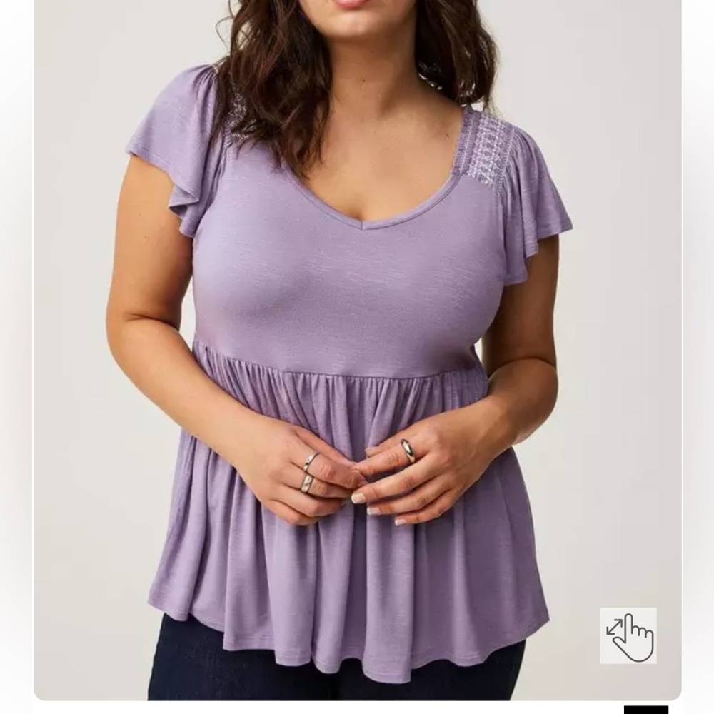 Torrid 2X Purple Blouse